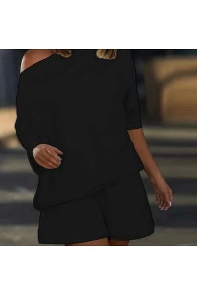 Butik Set de două piese bluză și pantaloni scurți pentru femei