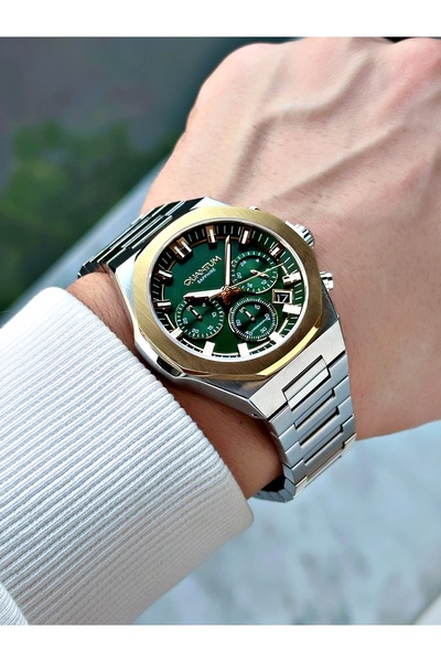 Quantum Function 10 Atm Waterproof Silver-Gold Sapphire Glass Color Men Wristwatch 1121S.270Mr