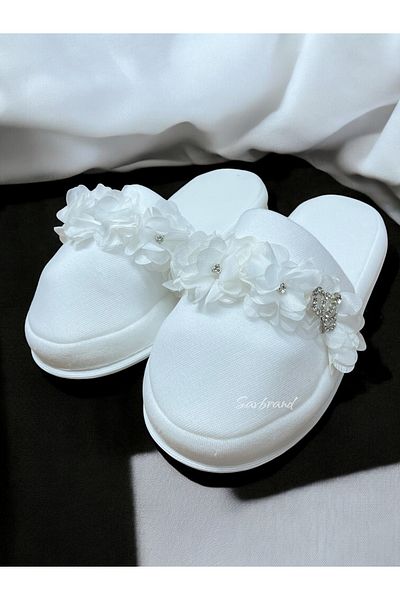 SavBrand Laser Stone Bridal Slippers – Special Design for Wedding and Preparation