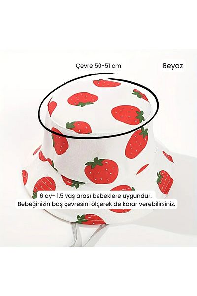 darko Strawberry Panama Hat Baby Hat Summer Children's Strawberry Sun Hat Girl 6 Months to 1.5 Years