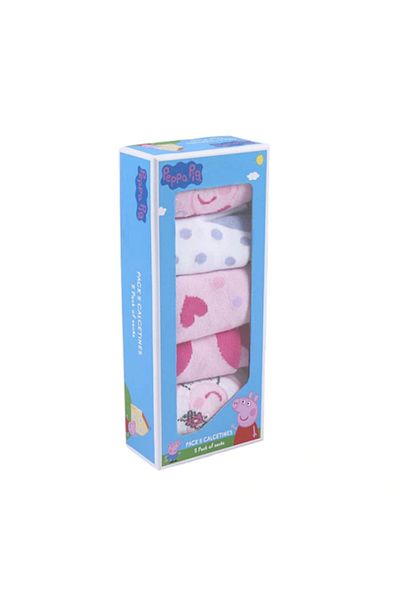 Peppa Pig Set of 5 pairs of Peppa Pig socks, Cerda, size 15/16