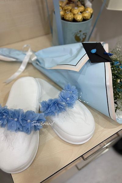 SavBrand Men's Mother's Maternity Slippers – Stylish & Comfortable Blue Maternity Slippers