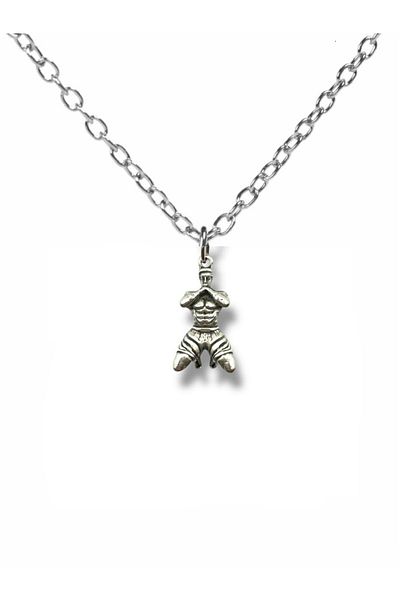Herşey Nota Aekwondo Fighter Figured Unisex Necklace – with 60 cm Chain, Far East Martial Art Design