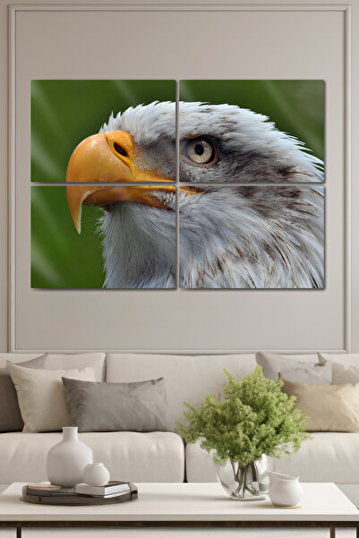 DekorHane Imprimare metalică, design segmentat Eagle, pictură cu aspect de st...