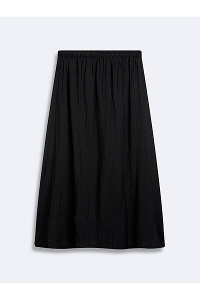 Ltb Basic Midi Black Skirt
