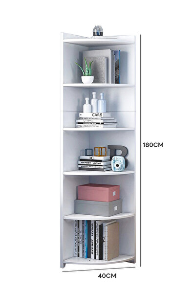 sharpdo 6-Story Multifunctional Home Bedroom Floor-To-Ceiling Bookcase 40*40*180CM