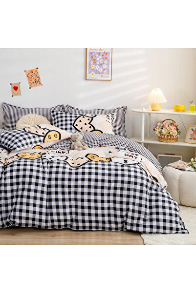 sharpdo 4-Pieces Bed Sheet Set,With 1Quilt Cover 150*200cm 1 Flat Sheet and 2 Pillowcases