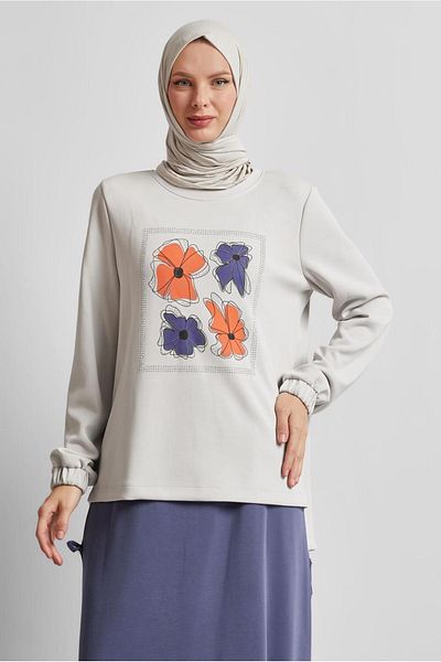 Alvina Printed Skirt Tracksuit Set 44725
