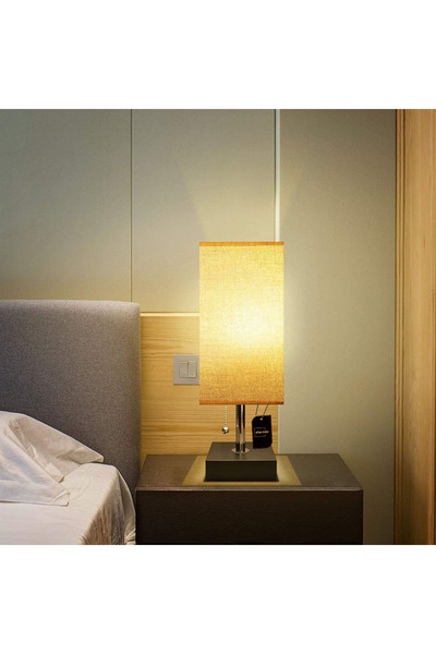 sharpdo USB charging cloth cover table lamp