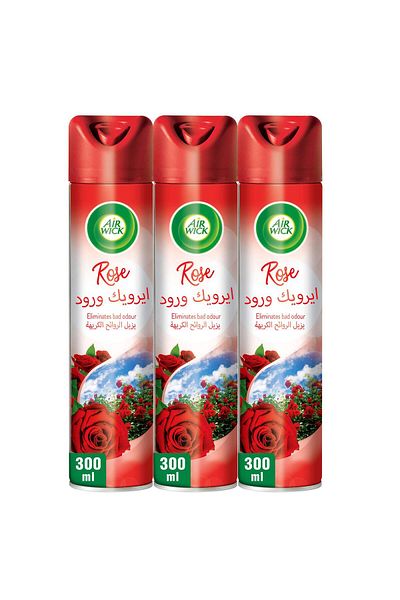 Air Wick Aerosol Rose Scent 3 x 300 ml