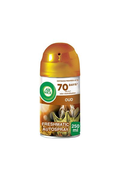 Air Wick Freshmatic Autospray Refill Oud Scent 250 ml Automatic Refill with Luxurious Long-Lasting