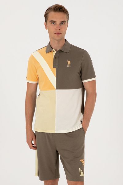 U.S. Polo Assn. Ανδρικό μπλουζάκι με κανονική εφαρμογή Mink Polo Neck 50300140-vr052