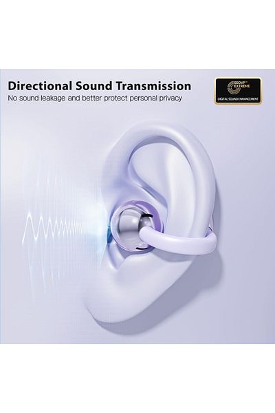 Generic Open-Ear Earbuds Clip-On Earphones Wireless Headphones Lightweight Comfort Bluetooth 5.4 LED Display