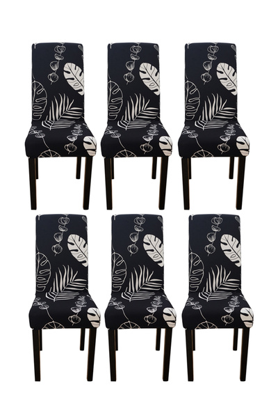 sharpdo Printed 6-piece Stretch Chair Cover