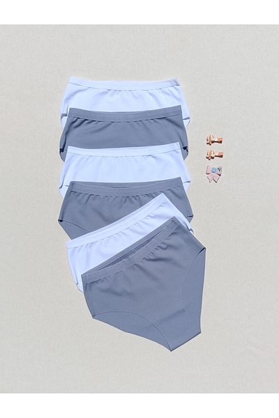 siyalife Women's Lycra Seamless Laser Cut No Trace 6-Piece Panties Bikini Slip