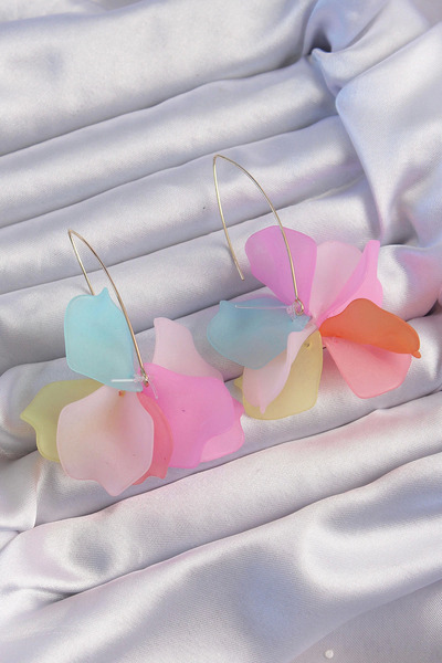 Belle Fusion أقراط BFS النحاسية ذات الألوان المختلطة