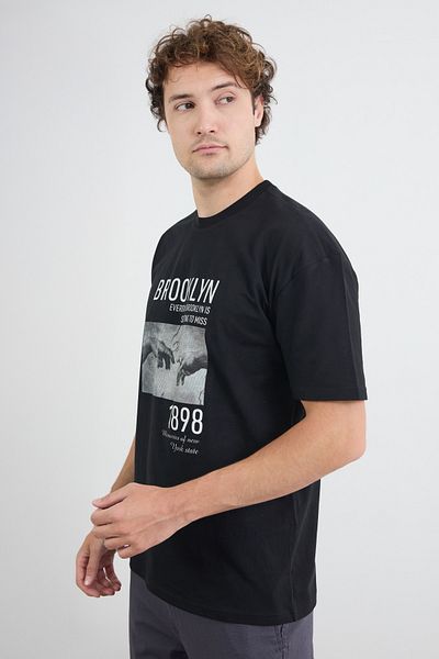 Fulla Moda Μπλουζάκι με στάμπα Brooklyn Summer Oversize