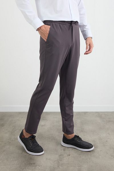 Fulla Moda Παντελόνι Jogger με δεμένη μέση και τσέπες