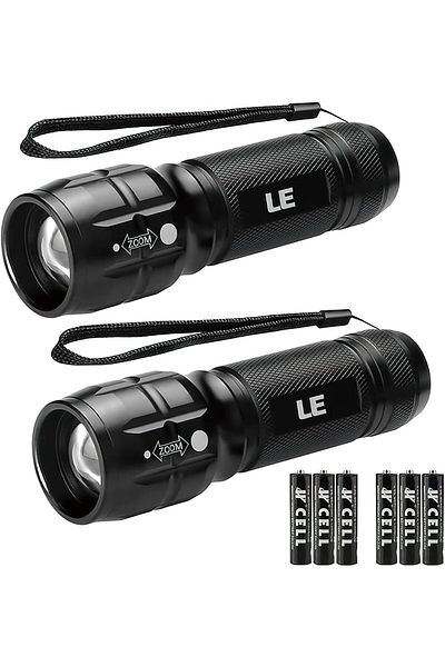 LEPRO LED Torch, Battery Operated Flashlight, Super Bright, Pocket Size Handheld, Lightweight, Suit