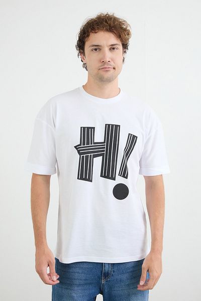 Fulla Moda Hi Printed Crew Neck T-Shirt
