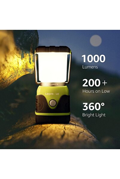 LEPRO فانوس تخييم يعمل بالبطارية، 1000 لومن، قابل للتعتيم، IPX4