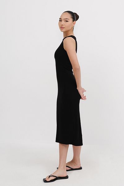 Addax Rochie Midi Modal Canelură E0385-A4