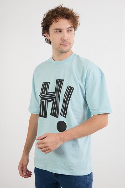Fulla Moda Hi Printed Crew Neck T-Shirt