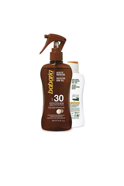 Babaria Set ingrijire corp cu protectie solara Babaria SOLAR ACEITE COCO SPF30 2 buc
