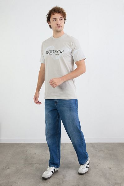 Fulla Moda Moderns Printed Crew Neck T-Shirt