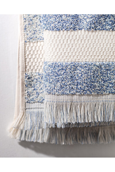 Madame Coco Брест 100% бавовняний рушник для обличчя - синій - 50x80 см