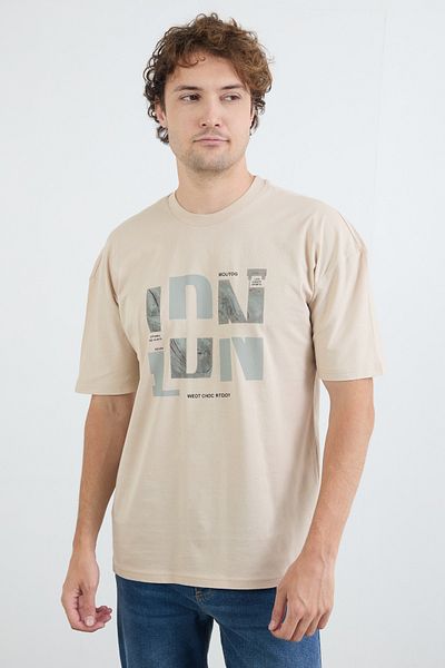 Fulla Moda Text Printed Oversize T-Shirt