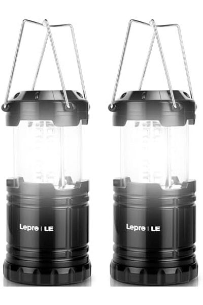 LEPRO LED Camping Lanterns Battery Powered, Collapsible, IPX4 Water Resistant, Super Bright, Outdoor