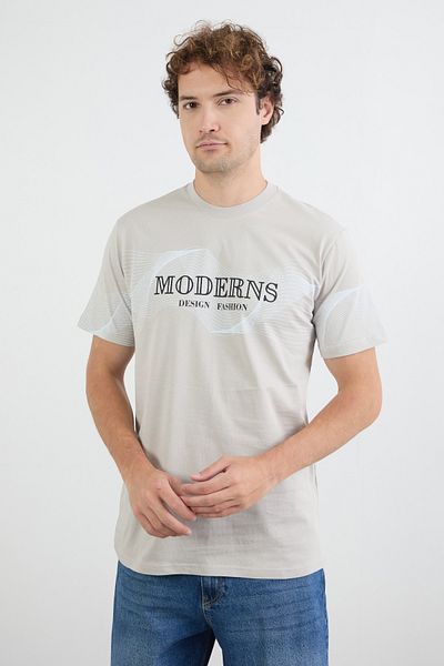 Fulla Moda Moderns Printed Crew Neck T-Shirt