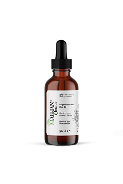 Marjan Organic زيت ثمر الورد العضوي 30 مل - معصور على البارد - زيت مرطب للوجه لتجديد البشرة وإصلاح الندبات والبقع الداكنة