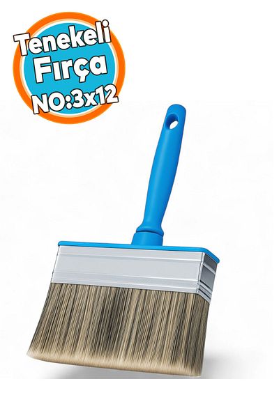 NZB Solvent Resistant Tin Brush 3×12 Non-Shedding Paint Primer Plastic Handle Ceiling Bristle Interior Exterior
