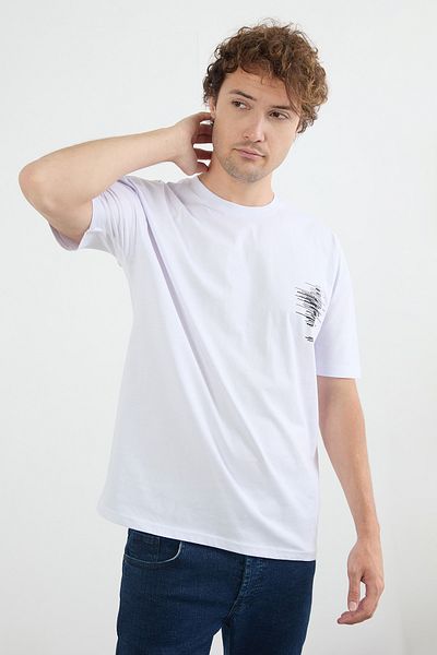 Fulla Moda Μπλουζάκι μεγάλου μεγέθους με στάμπα μπροστά και πίσω