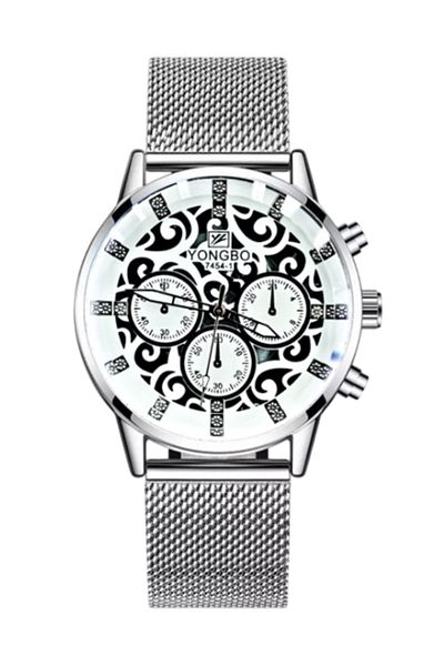 MACON Yongbo Unisex Luxury Fashion Analog Watch - Silver