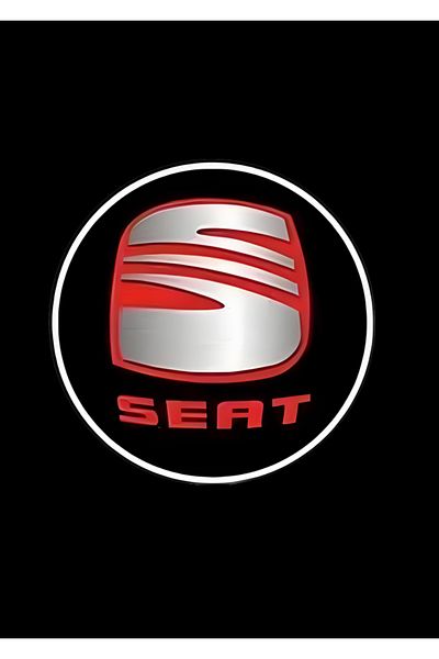 EarthKeepers Set de 2 holograme LED THK, logo Seat pentru ușile mașinii, comutator inteligent cu senzor, proiecție HD