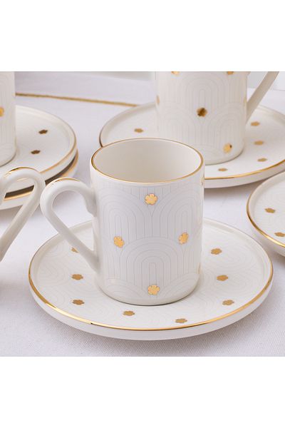 Aryıldız Flare 12 Piece Coffee Cup Set for 6 People 90 ml