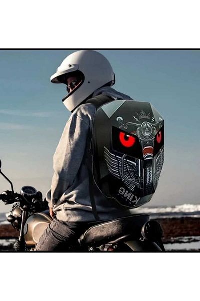 ENDRO Led Biker Backpack, Biker Bag, App Controlled Helmet Bag