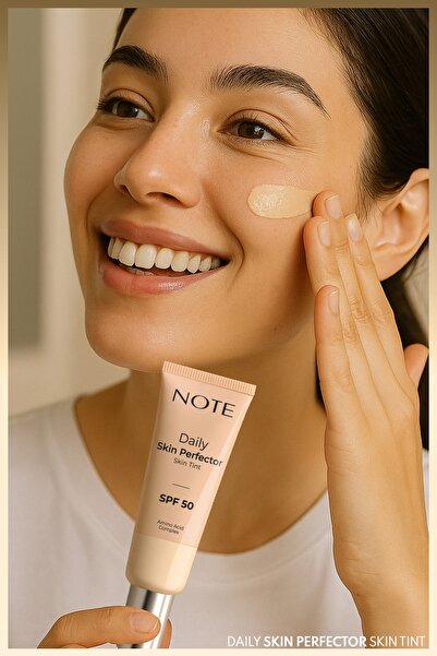NOTE Daily Skin Perfector Skin Tint SPF 50 Ton Eşitleyici Doğal Bitişli Renkli Nemlendirici - 100