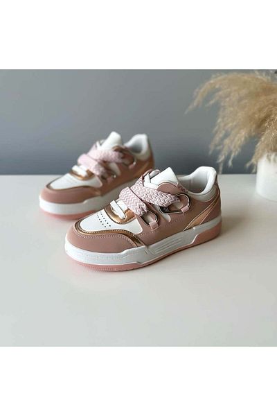 Casual Adidasi dama, casual, din piele ecologica, 6455, roz