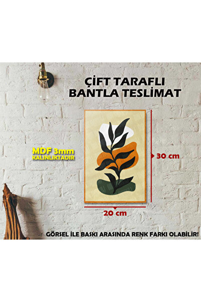 Borambalaj Tablou cu ilustrații florale tematice de culoare 20x30cm