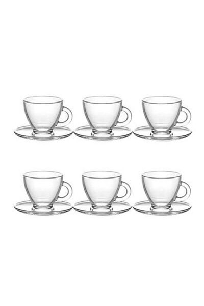 LAV Set 6 cups with saucer, glass Lav Roma S1, 95 ml