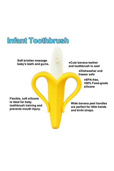 ENAR Bendable Soft Silicone Infant Training Toothbrush and Teether for Kids