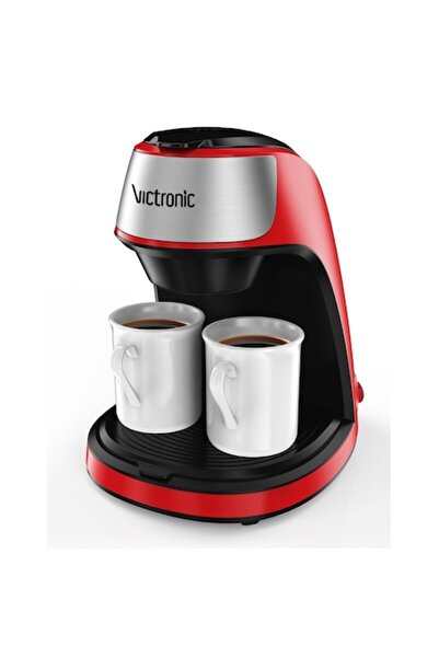 VICTRONIC Filtru de cafea cu 2 cani din ceramica, VICTRONIC, Putere 450W, VC3616