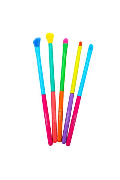 OEM Set de frumusete cu pensule portabile de machiaj, 5 piese, multicolore, MP-503