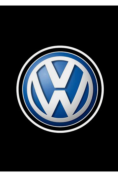 EarthKeepers Set de 2 holograme LED, THK, cu logo VW, pentru uși auto, întrerupător inteligent cu senzor, proiecție HD