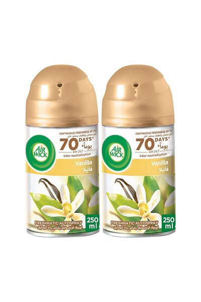 Air Wick Freshmatic Autospray Refill Vanilla Scent 2 x 250 ml