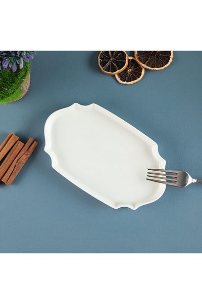 Aryıldız Lunar Square Oval Serving Plate 20 cm
